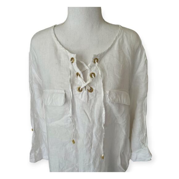 Ellen Tracy Company  100% Linen Tunic - Size XXL - Picture 2 of 6